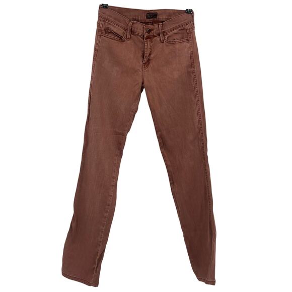 MOTHER Denim The Rascal Pop! Size 26 Terracotta Brown Straight Leg Jeans - Picture 4 of 10